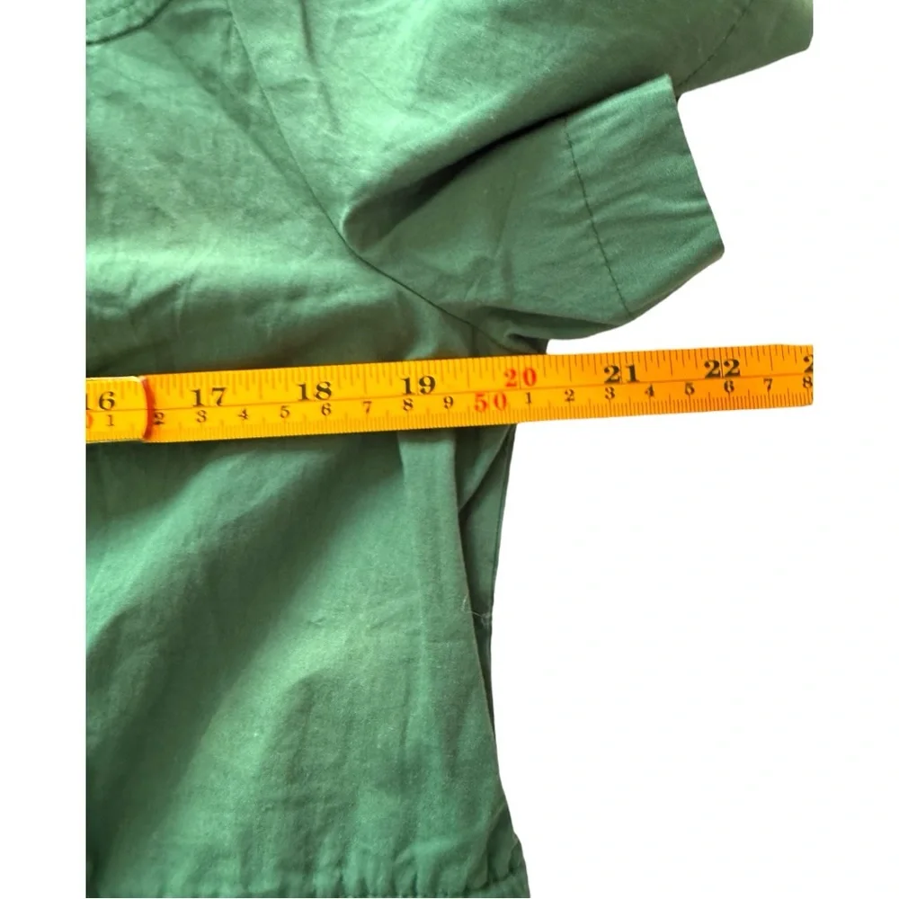 Kojooin Army Green Romper with Ruffled Hem and Collared Neckline - Picture 9 of 11